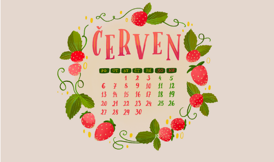 ČERVEN - tapeta na plochu