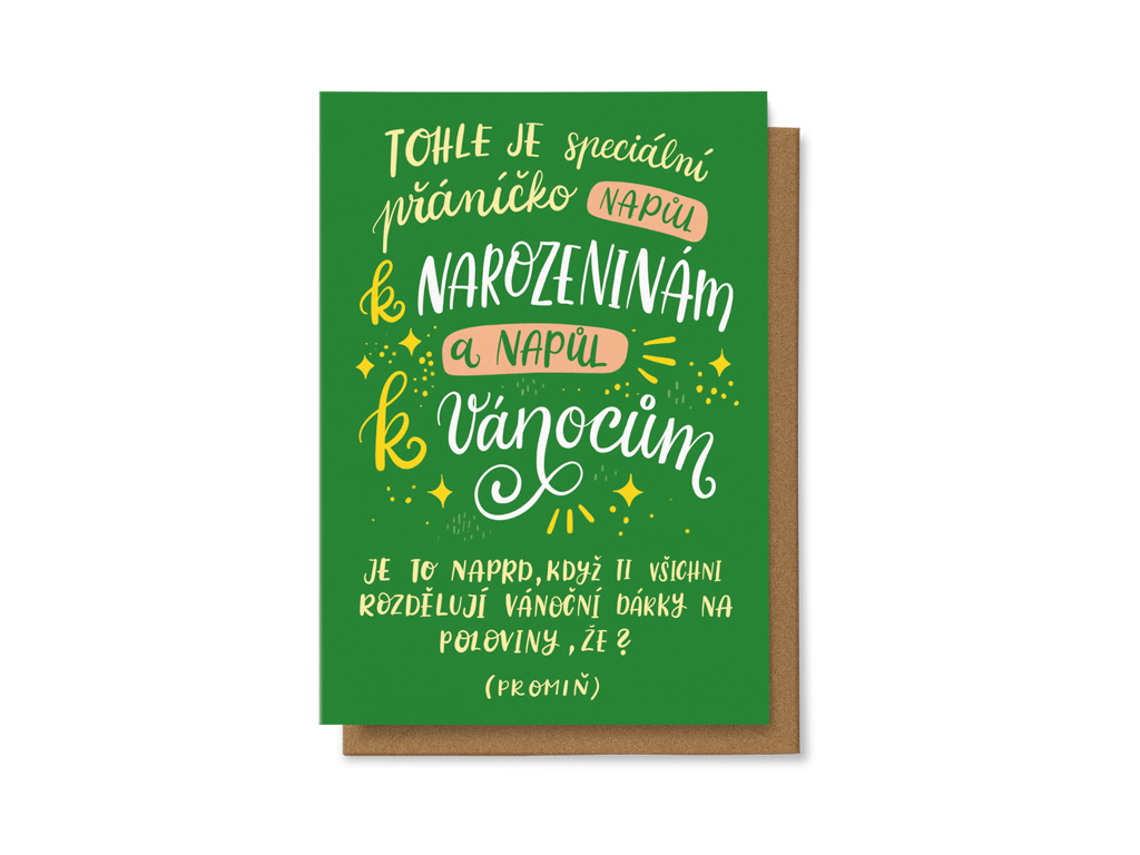 Levně Napůl k narozeninám a napůl k Vánocům