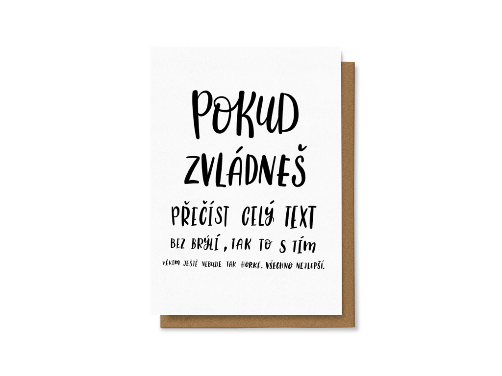 Levně Pokud zvládneš přečíst tento text bez brýlí, tak ...