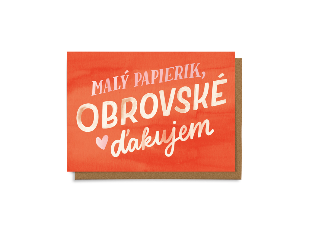 Levně Malý papierik, obrovské ďakujem