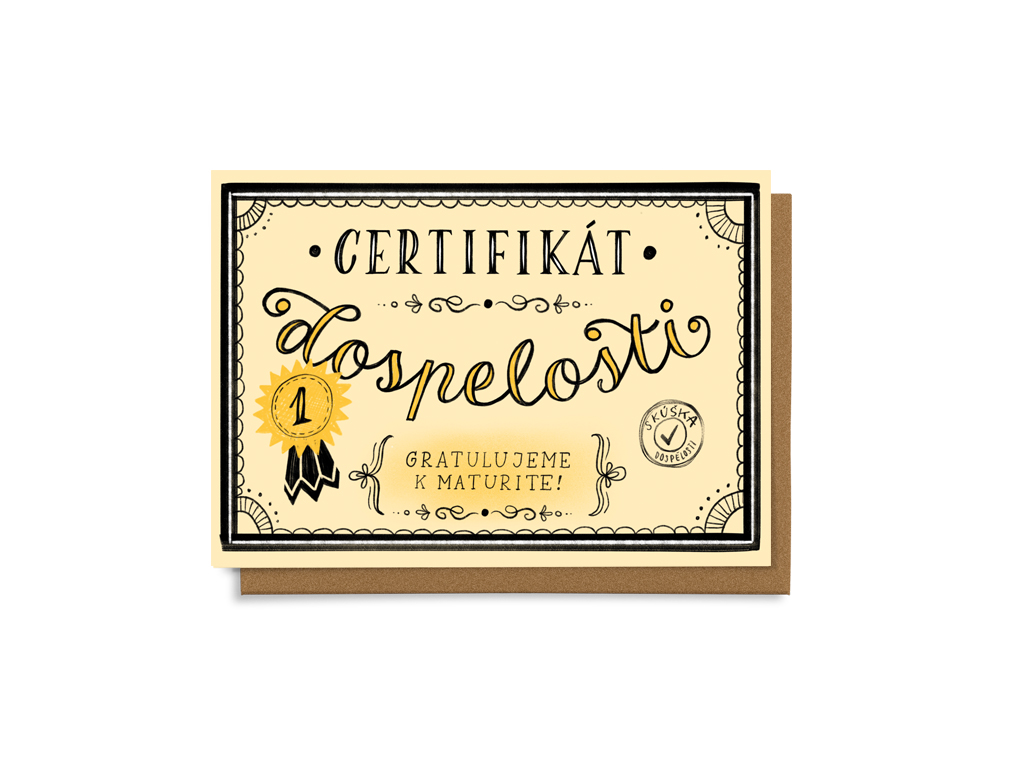 Levně Certifikát dospelosti. Gratulujeme k maturite!