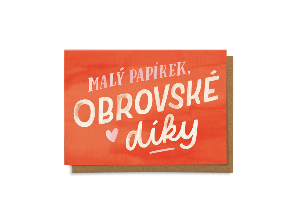 Levně Malý papírek, obrovské díky