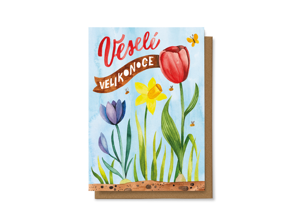 Levně Veselé Velikonoce - tulipány