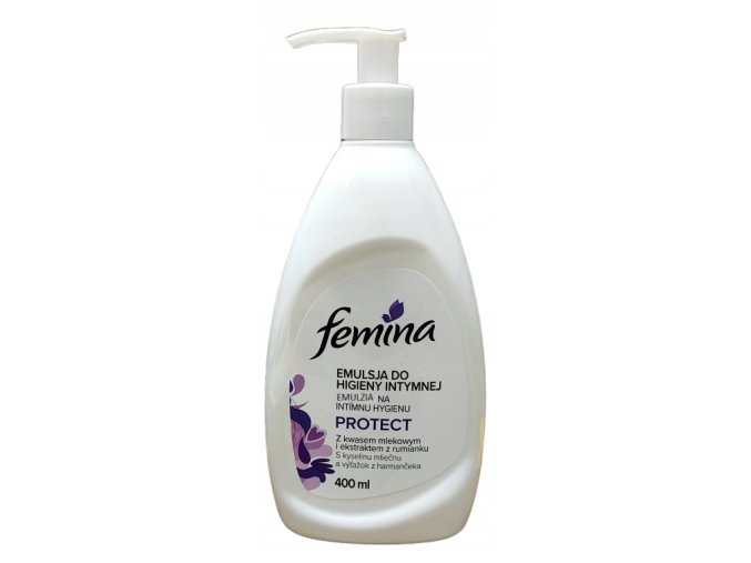 FEMINA, Emulze pro intimní hygienu s pumpičkou Protect (400 ml)