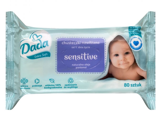 Dada Extra Soft vlhčené ubrousky Sensitive 80 ks