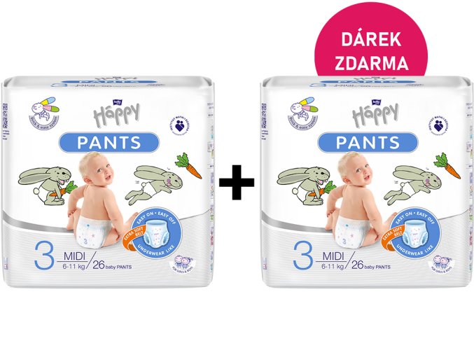 Bella Happy pants 3 midi 26 ks (6 11 kg) + pantsy