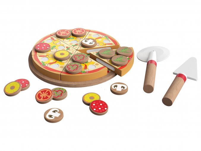 PLAYTIVE® Dřevěné potraviny sada na pizzu (1)
