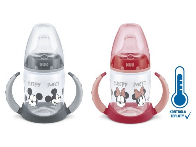 NUK FC láhev na učení s kontrolou teploty Mickey 150 ml (1)