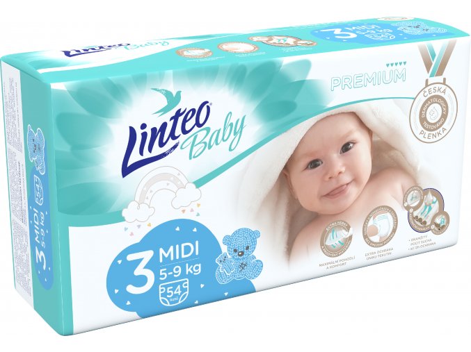 Plenky Linteo Baby Premium MIDI – 54 ks