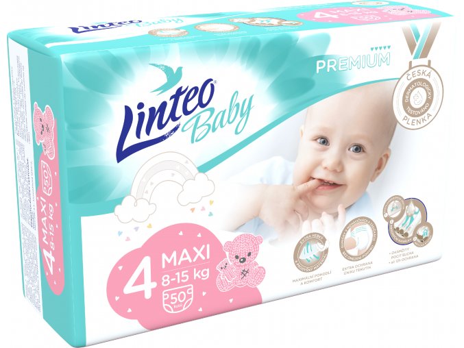 Plenky Linteo Baby Premium MAXI – 50 ks