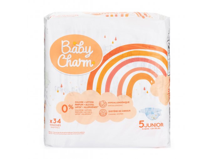 Baby Charm Super Dry Flex vel. 5 Junior, 11 16 kg, 34 ks (1)