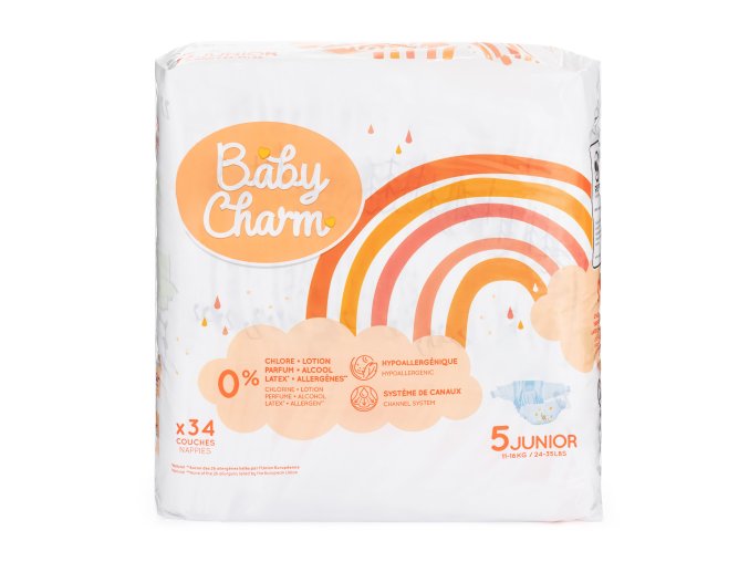 Baby Charm Super Dry Flex vel. 5 Junior, 11 16 kg, 34 ks (1)