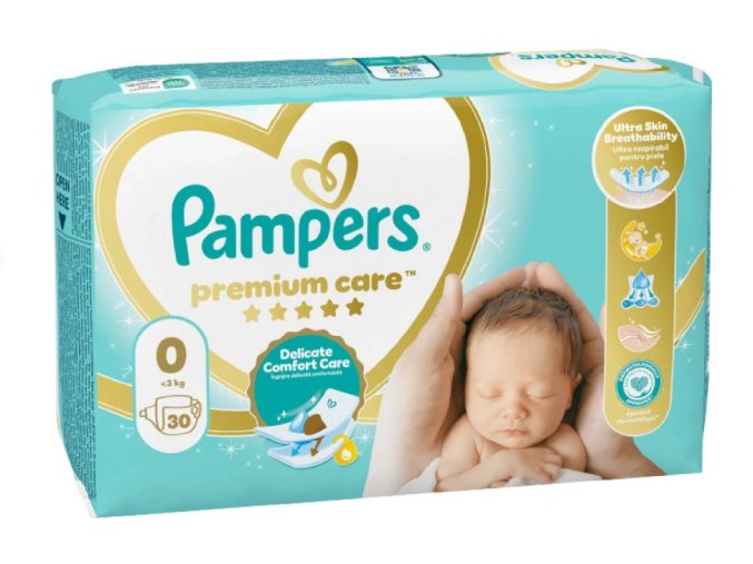 Pampers Premium Care 0 before newborn 30 ks (3 kg)