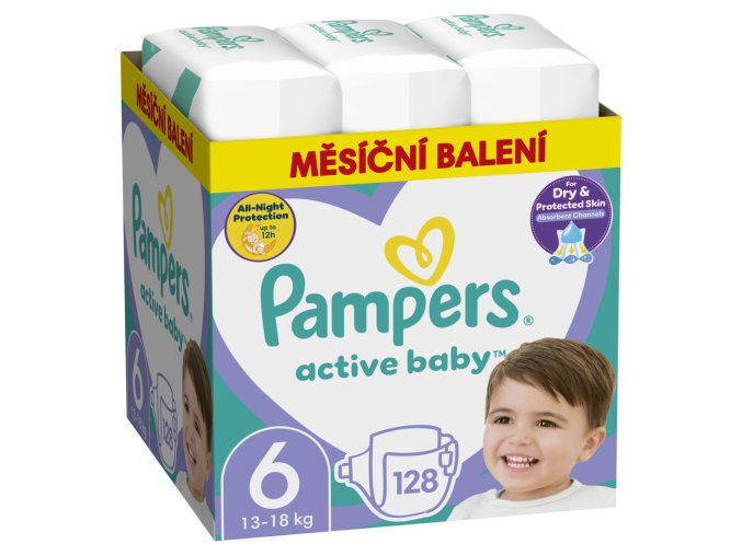 Pampers Active Baby vel. 6 128 ks (13 18 kg)