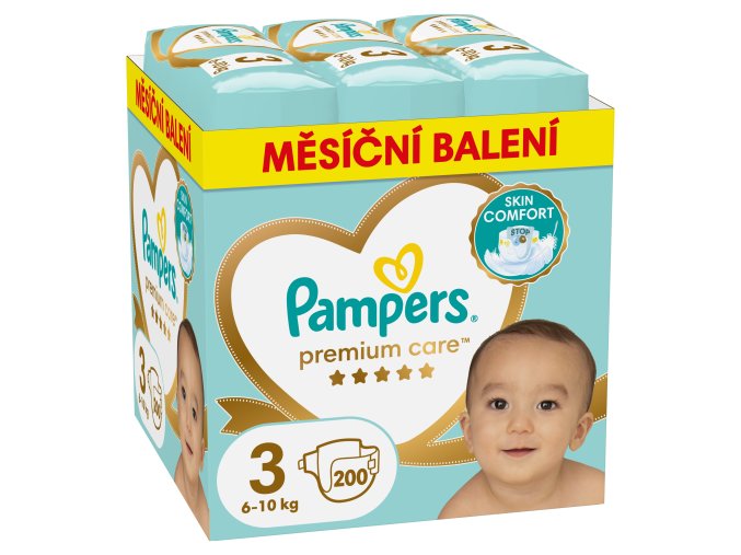 Pampers Premium Care 3 midi 200 ks (6 10 kg)