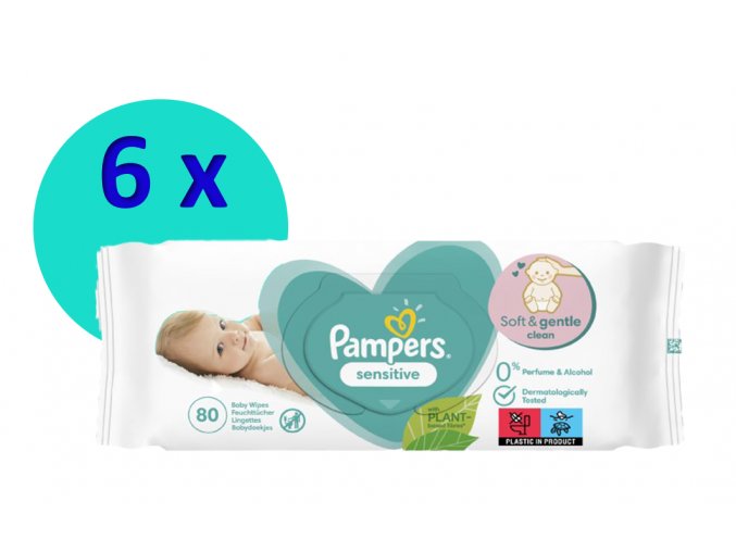 Pampers Sensitive 6 x 80 ks