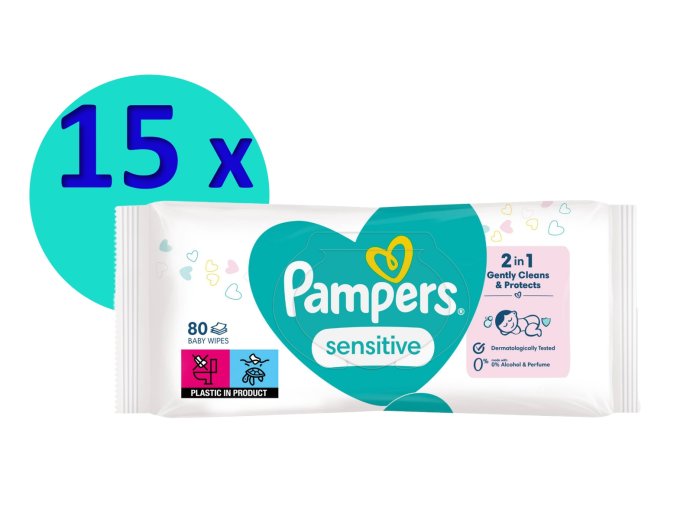 Pampers sensitive 15 x 80 ks