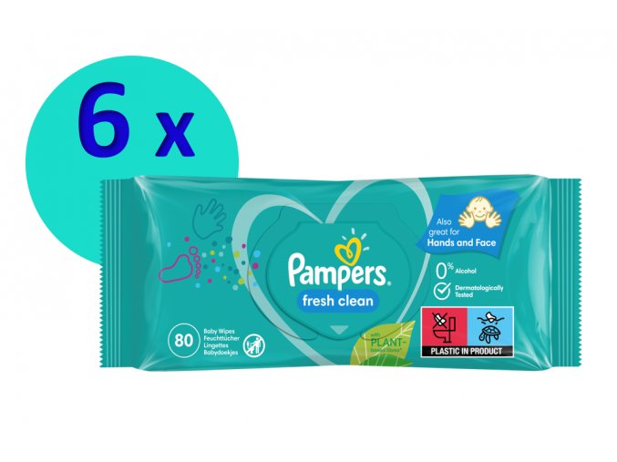 Pampers Fresh clean 6 x 80 ks