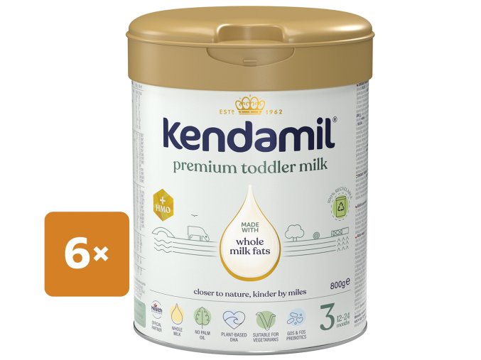 Kendamil batolecí mléko 3 DHA+ (6x800 g) 2