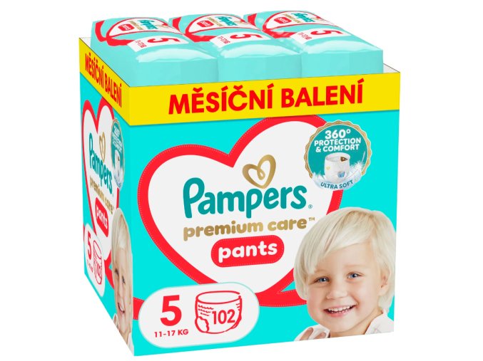 Pampers Premium Care pants 5 junior (11 17 kg) 102 ks (1)