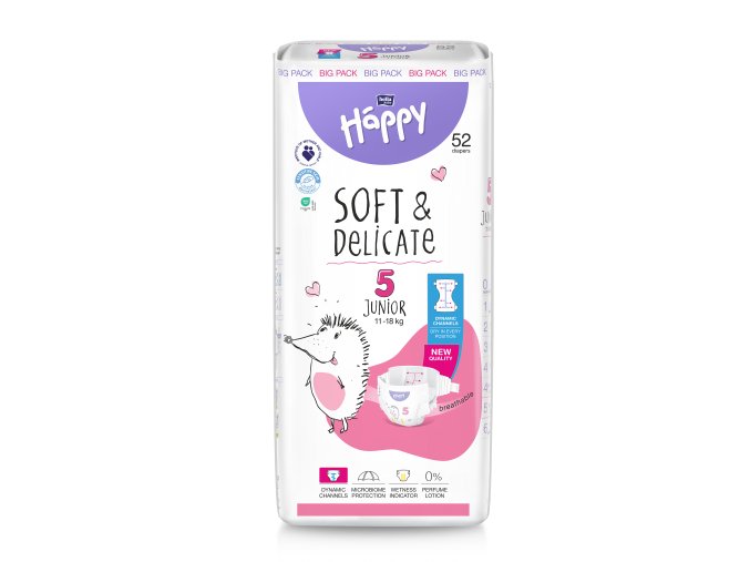 Bella Happy Soft & Delicate BigPack vel. 5 52 ks (11 18 kg)