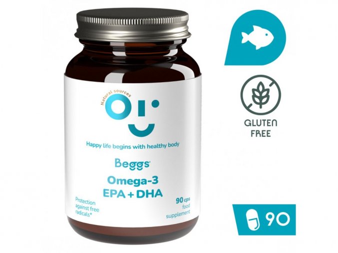 Beggs Omega 3, EPA + DHA (90 kapslí) (1)