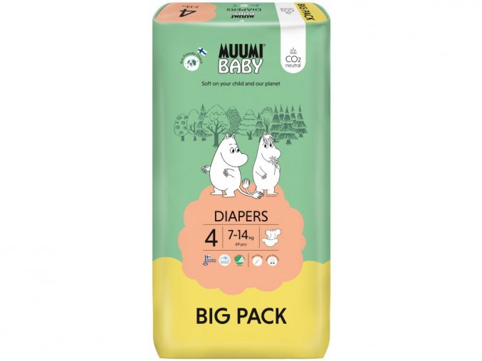 Muumi Baby EKO pleny BigPack vel. 4 69 ks (7 14 kg) (1)