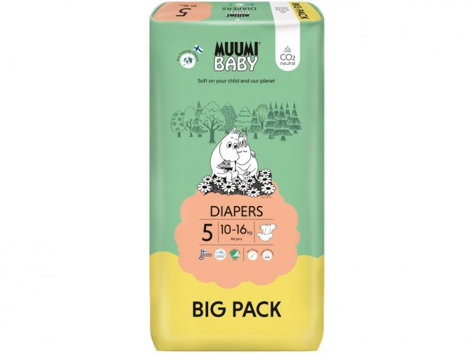 Muumi Baby EKO pleny BigPack vel. 5 66 ks (10 16 kg) (1)