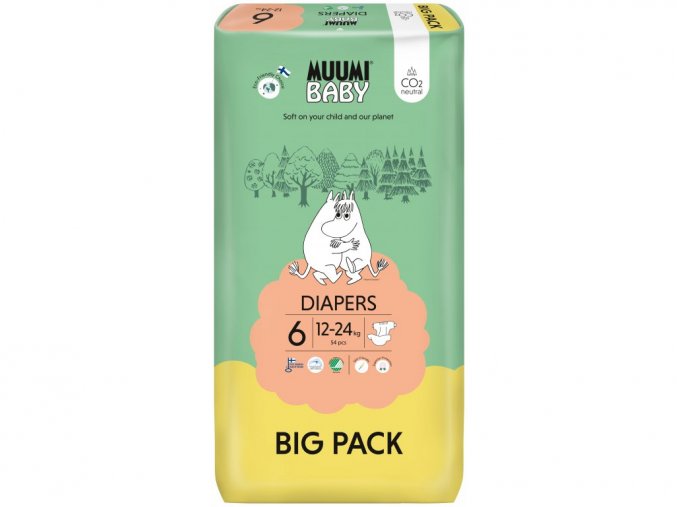 Muumi Baby EKO pleny BigPack vel. 6 54 ks (12 24 kg) (1)