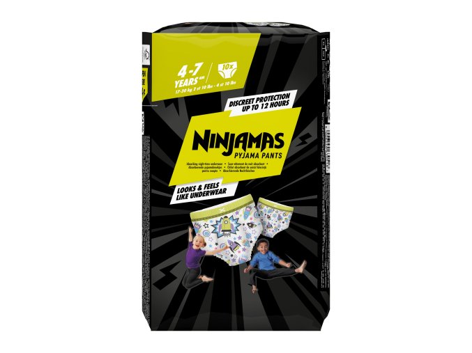 Pyžamové pantsy Pampers pro kluky 4 7 let 10 ks (17 30 kg)