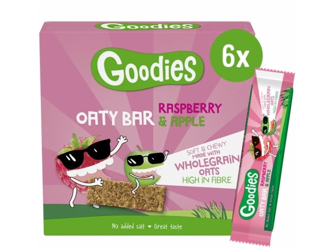 Ovesná tyčinka malina a jablko (Goodies) 6 x 23 g