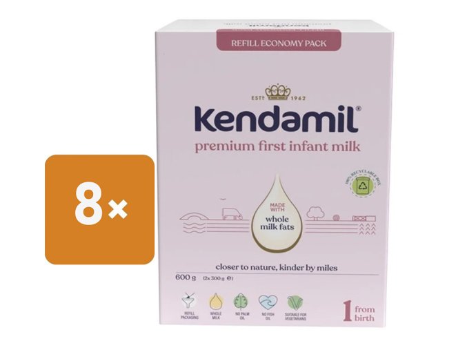 Kendamil Premium box kojenecké mléko 1 DHA+ (8 x 600 g)