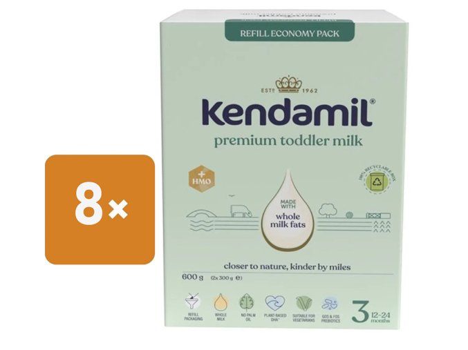 Kendamil Premium box batolecí mléko 3 HMO+ (8 x 600 g)