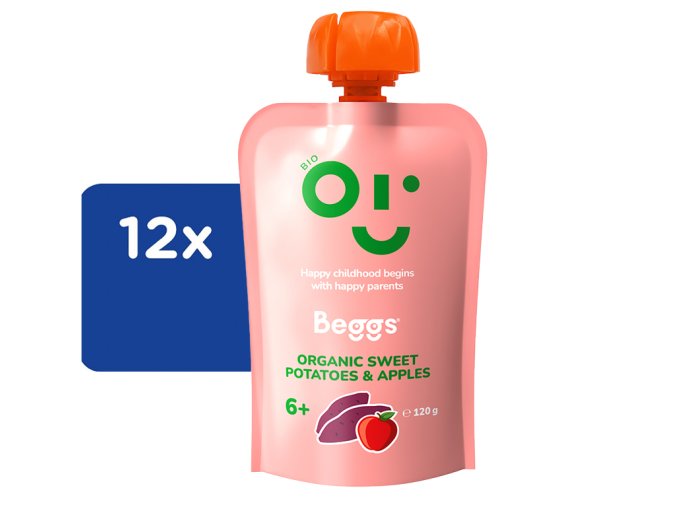 Beggs BIO Batáty a jablka 12 x 120 g