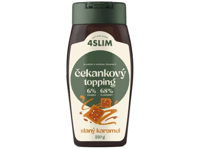 4Slim Čekankový topping příchuť slaný karamel 330 g