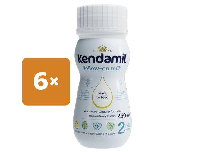 Kendamil Tekuté pokračovací mléko 2 6 x 250 ml
