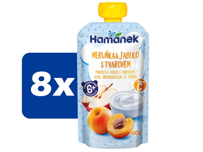 Hamánek Meruňka a jablko s tvarohem 8 x 100 g