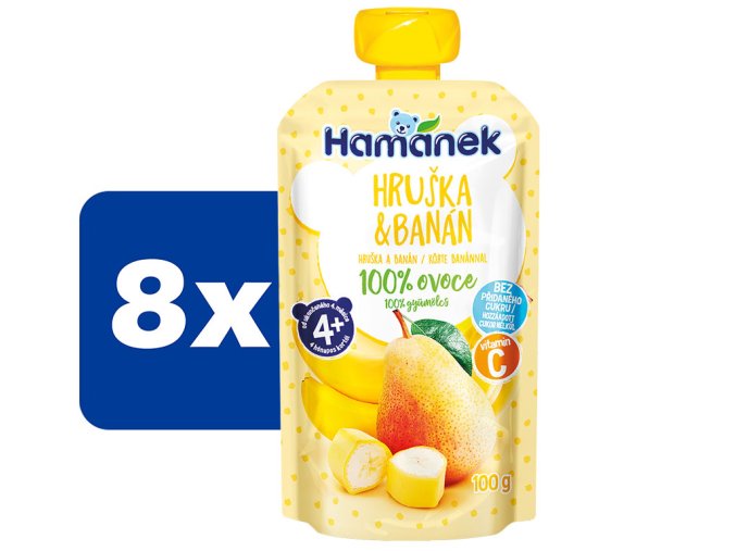 Hamánek Hruška a banán 8 x 100 g
