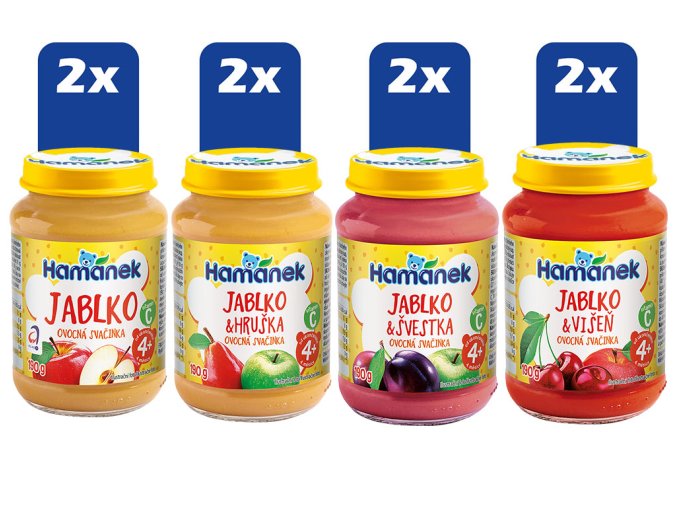 Hamánek Ovocný mix ve skle (4+) 8 x 190 g
