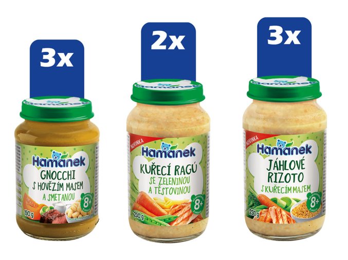 Hamánek Masozeleninový mix ve skle II. (8+) 5 x 230 g + 3 x 190 g