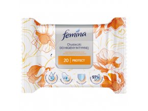 FEMINA, Ubrousky pro intimní hygienu Protect (20 ks)