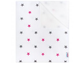 Nepromokavá flanelová podložka New Baby hvězdičky růžová (60 x 50 cm)