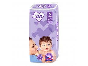 Dětské jednorázové pleny New Love Premium comfort 5 JUNIOR 11 25 kg 38 ks