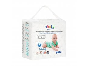 Akuku jednorázové hygienické podložky Baby Soft 40x60cm 15ks (1)