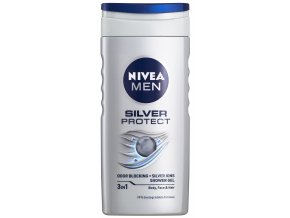 Nivea Men Silver Protect sprchový gel na tělo, obličej a vlasy 500 ml