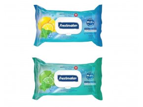 Freshmaker antibakteriální vlhčené ubrousky na ruce a tělo Lime&Mint 120 ks