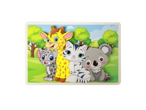 Dřevěné puzzle zvířátka 8 dílků (Rappa) (1)