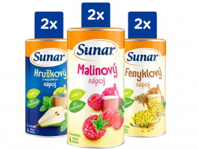 Sunar Rozpustný nápoj mix karton A (6 x 200 g) nový