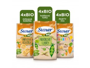 Sunar BIO křupky Mix karton (12 x 45 g)