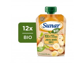 Sunar BIO kapsička jablko, banán, mrkev (12 x 100 g)